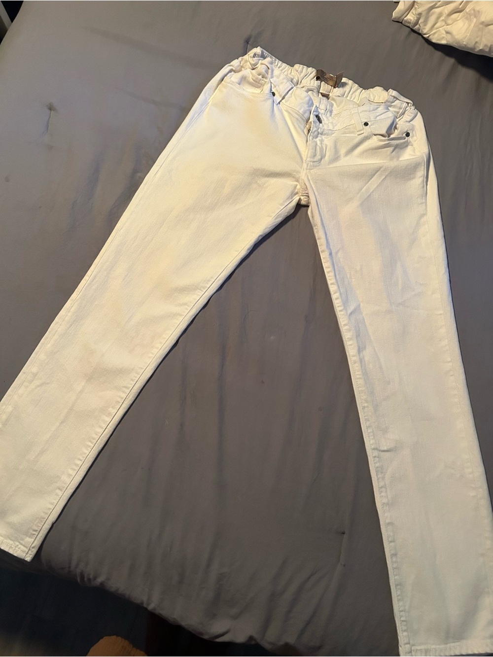 Paige Mateenity White Slim Fit Jeans - EUC Sz 30